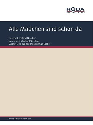 cover image of Alle Mädchen sind schon da